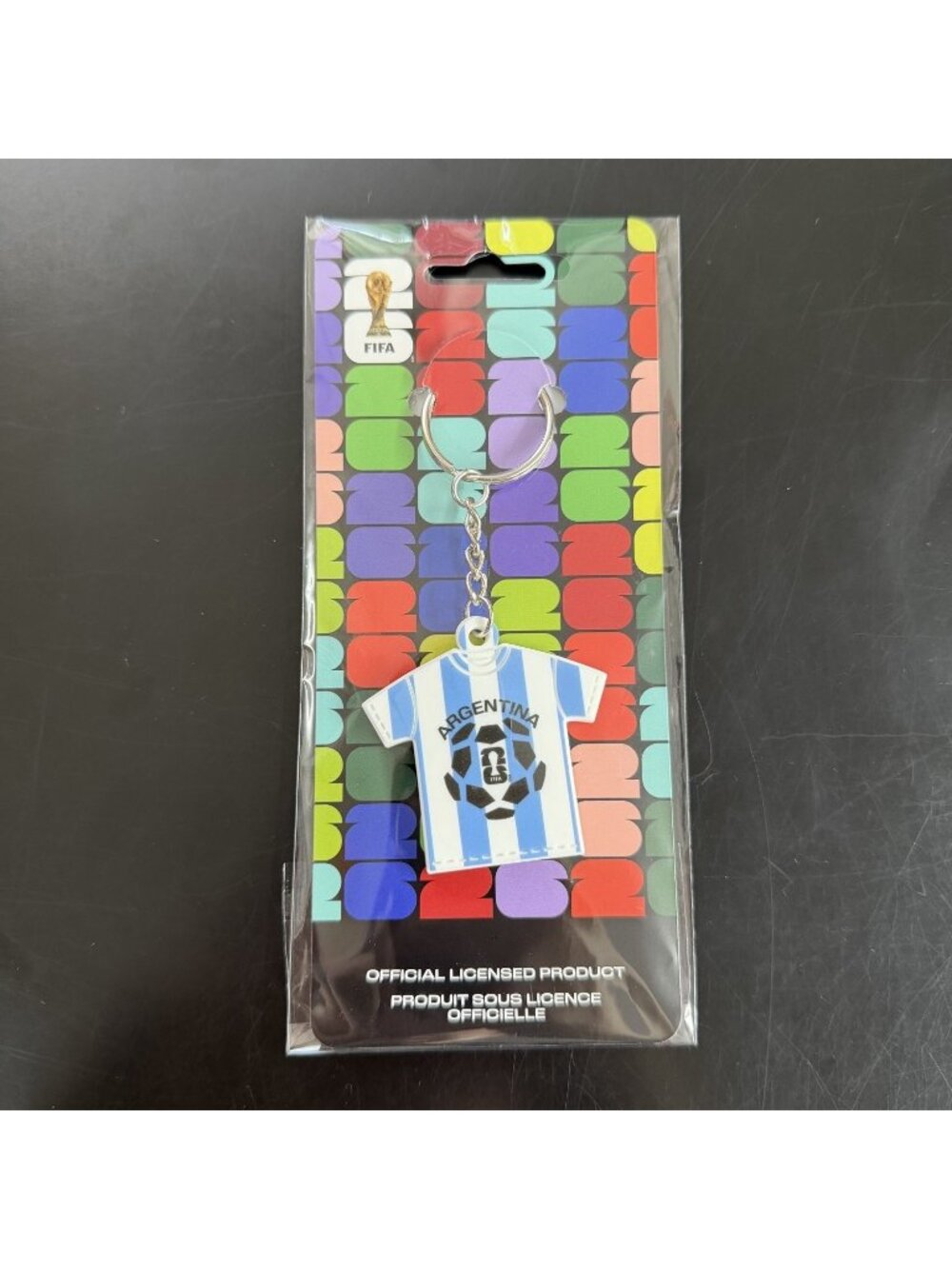 Fifa Argentina Soccer Jersey Keychain World Cup 2026 Blue Striped